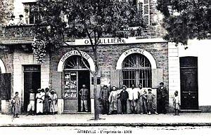 AFFREVILLE - L'IMPRIMERIE EN 1908